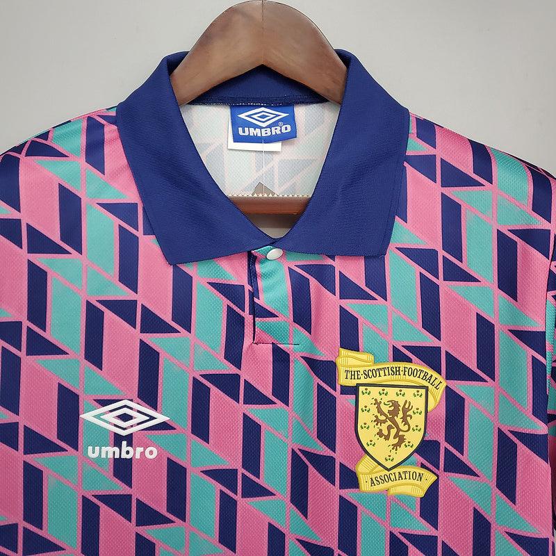Camisa Escócia Retrô 1988/1989 Rosa - Umbro - DA Sports Oficial