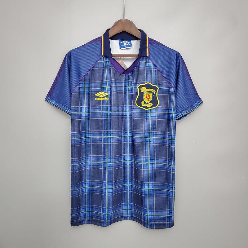 Camisa Escócia Retrô 1994/1996 Azul - Umbro - DA Sports Oficial