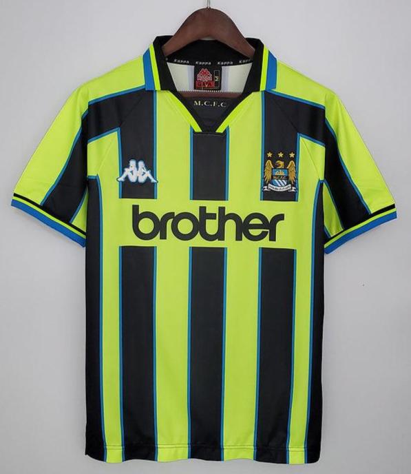 Camisa Manchester City Retrô 1998/1999 Amarela e Preta - Kappa - DA Sports Oficial