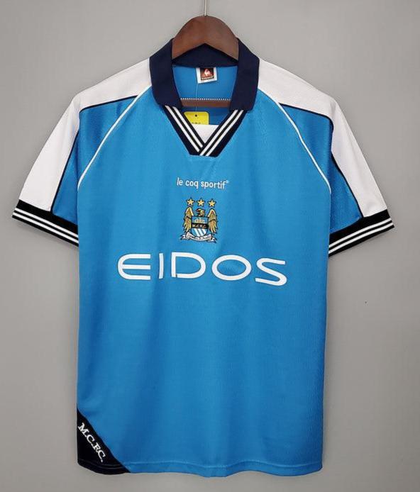 Camisa Manchester City Retrô 1999/2001 Azul - DA Sports Oficial