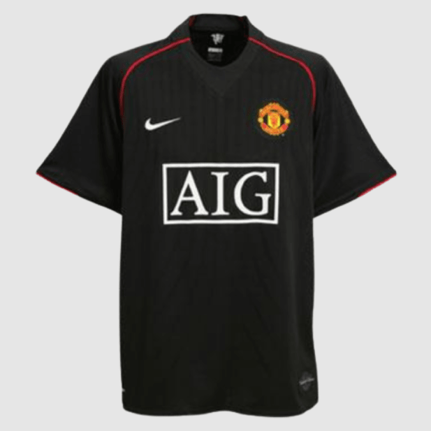 Camisa Manchester United 2007/08 - Retrô Masculino - Preta - DA Sports Oficial