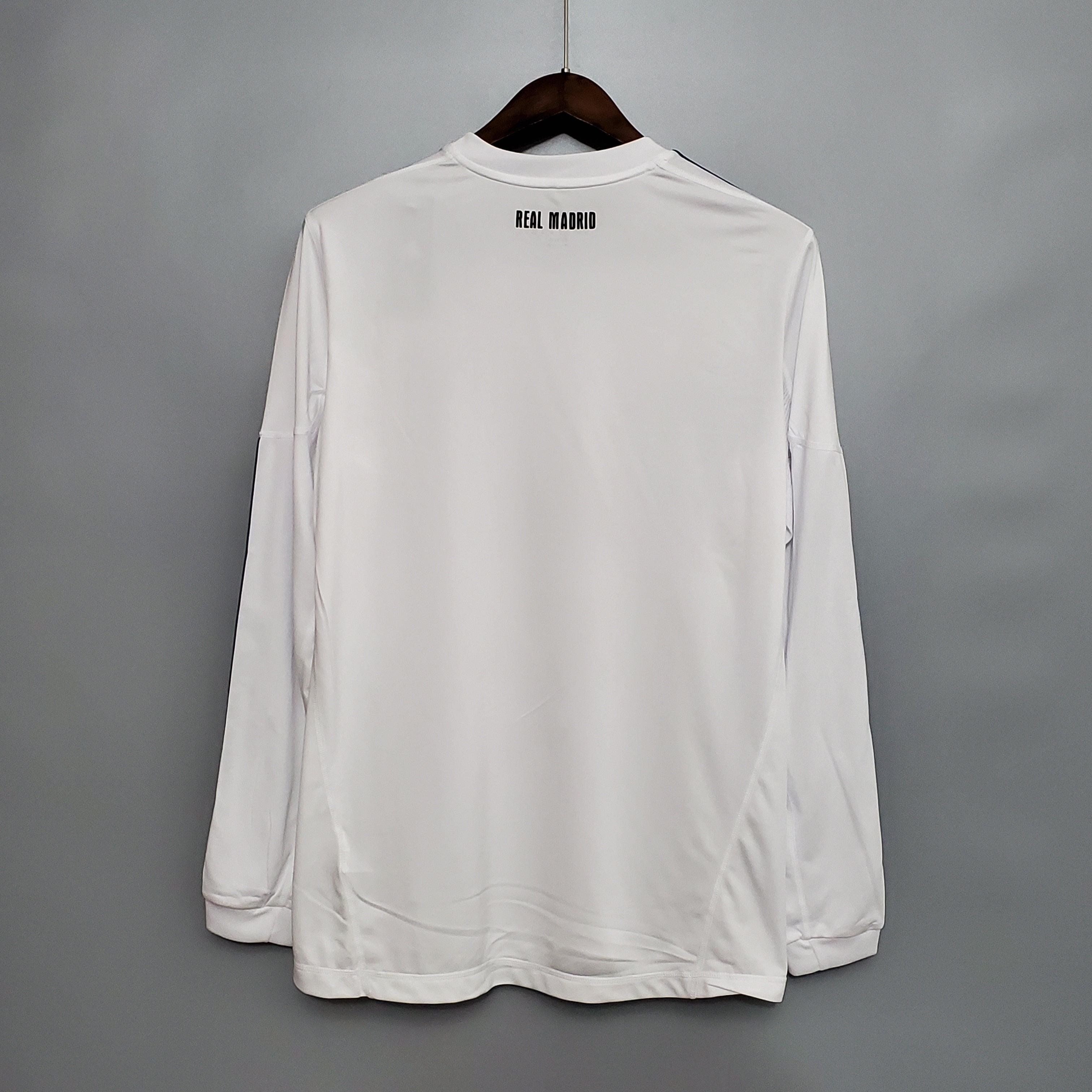 Camisa Manga Longa Real Madrid 10/11 Adidas - Branco - DA Sports Oficial