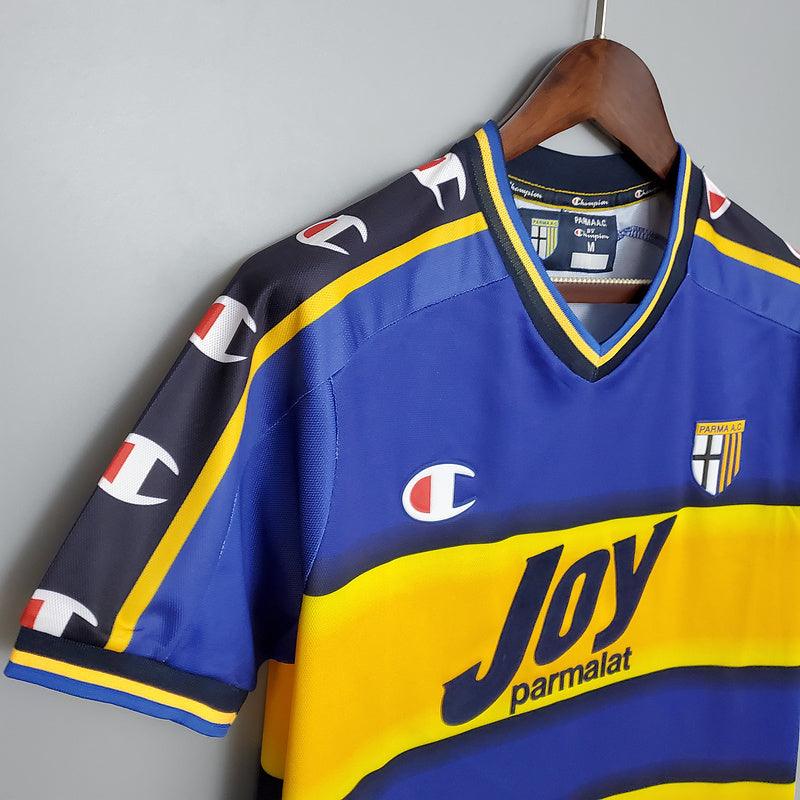 Camisa Parma Retrô 2001/2002 Azul e Amarela - Champion - DA Sports Oficial