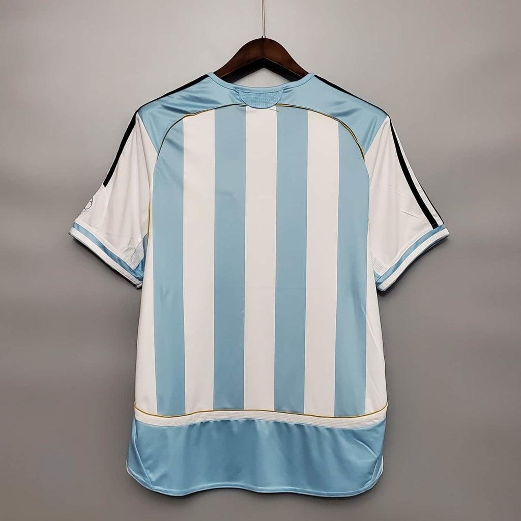 Camisa Seleção Argentina Retrô 2006 Azul e Branca- Adidas - DA Sports Oficial