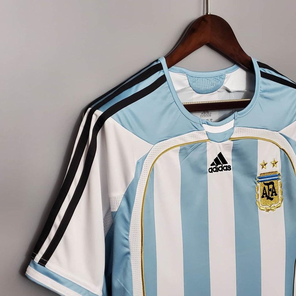 Camisa Seleção Argentina Retrô 2006 Azul e Branca- Adidas - DA Sports Oficial
