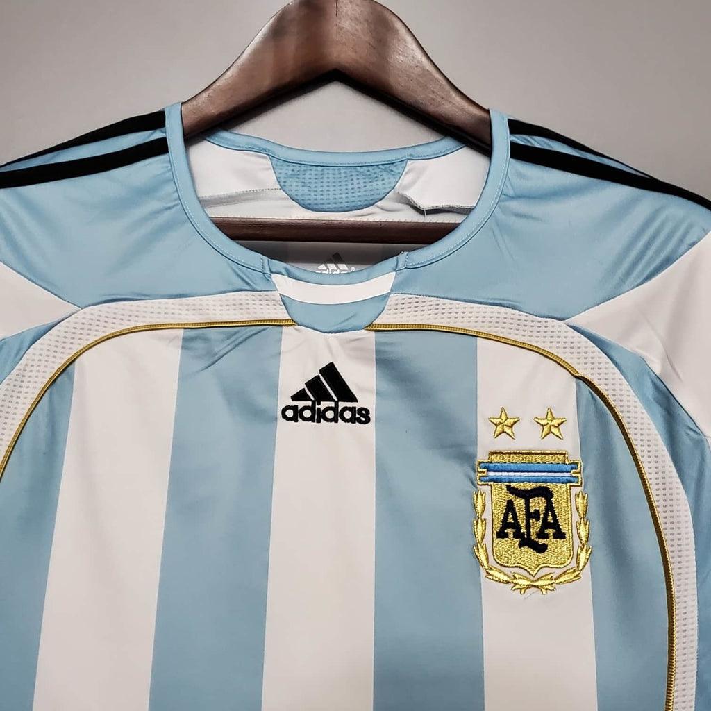 Camisa Seleção Argentina Retrô 2006 Azul e Branca- Adidas - DA Sports Oficial
