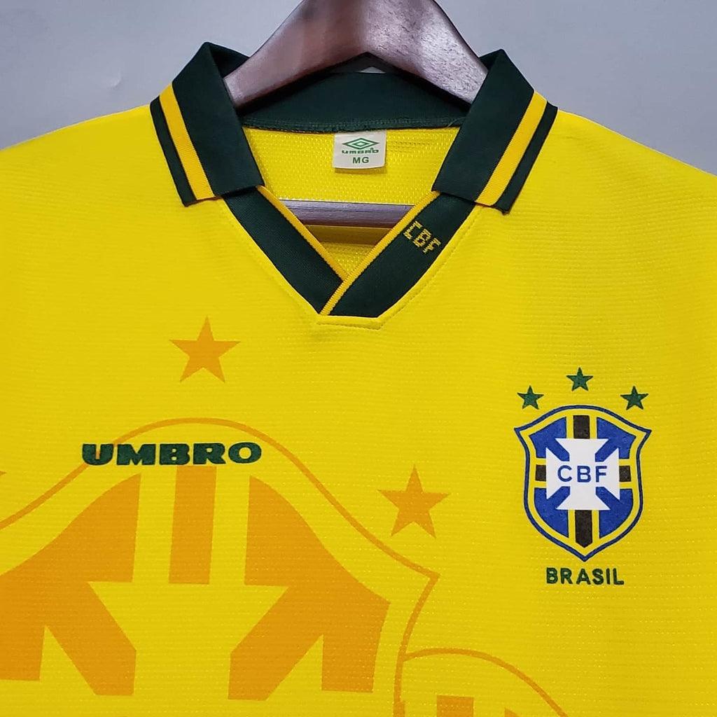 Camisa Seleção Brasileira Retrô 1993/1994 Amarela - Umbro - DA Sports Oficial