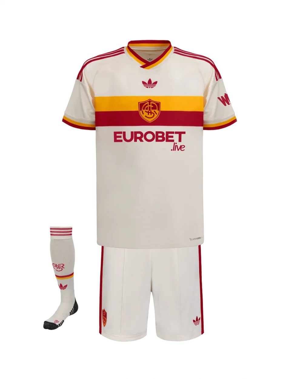 T-shirt e Pantaloncini Bambino AS Roma Away 26/27 - Con Calzettoni