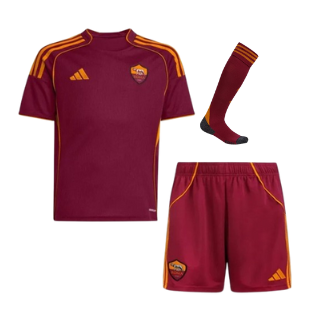 T-shirt e Pantaloncini per Bambino AS Roma Home 25/26 - Con Calzettoni